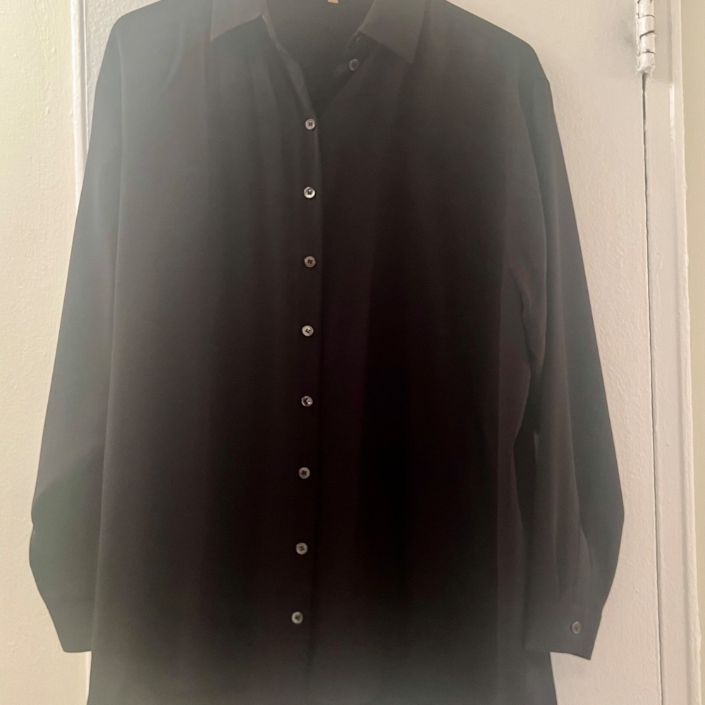 Michael Kors Collection Black Silk Blouse